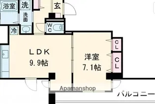 CLAVIUS ZEH【5階】の間取り