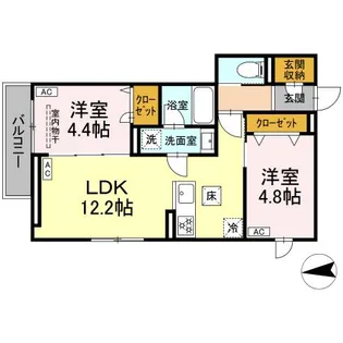 セレスティア六町IV【1階】の間取り