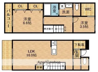 LA.RIKU【101号室】の間取り