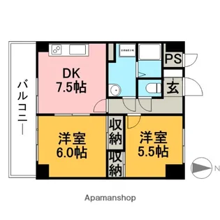 エクセルみたけ【7階】の間取り
