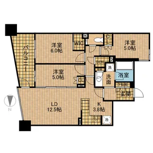 プラウド王子本町ディアージュ【1階】の間取り