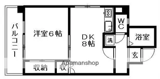 プラザ神谷【5階】の間取り