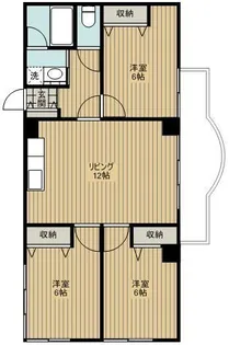 ザ・クレスト【6階】の間取り