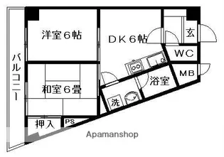 シティ・ヴィラ石井【3階】の間取り