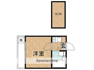 パレス王子B棟【202号室】の間取り
