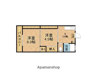 第二ヒルズハウス【2階】の間取り