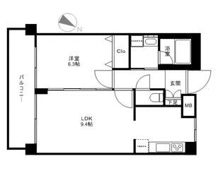 ガーデン板橋氷川町【5階】の間取り