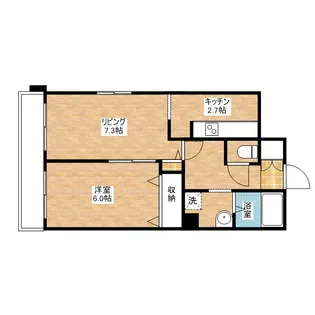 パークキューブ板橋本町【1407号室】の間取り