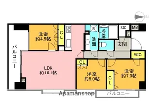 菱和パレス目白台グラーサ【8階】の間取り