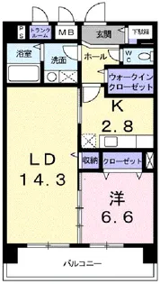 イースト エクラン【3階】の間取り