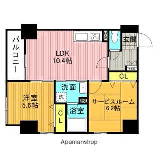 セレーノ六町【5階】の間取り
