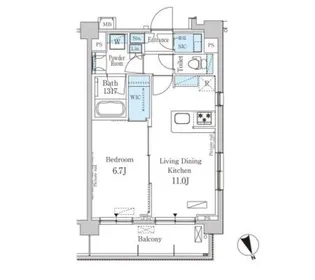 パークアクシス駒込HILLTOP【4階】の間取り