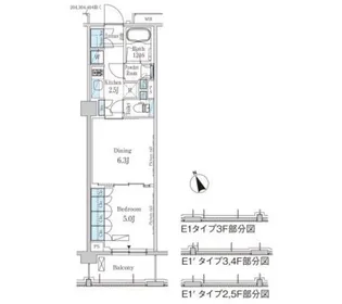 パークアクシス駒込HILLTOP【4階】の間取り