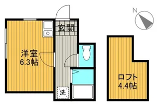 東京都北区西が丘1丁目【アパート】の間取り