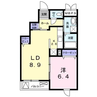 メゾン ド ロチェス【3階】の間取り
