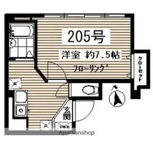 関口パークビル【2階】の間取り