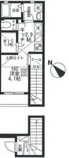 メゾンドコダチ【102号室号室】の間取り