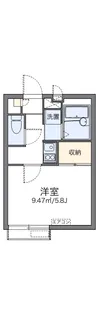 レオパレスクレスト千寿二号舘【2階】の間取り