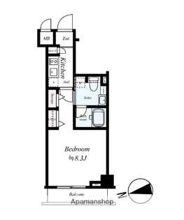 コンシェリア王子飛鳥山【6階】の間取り