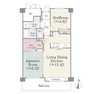 ミ・アモール【2階】の間取り