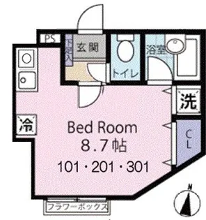 グランシャレー神谷【3階】の間取り