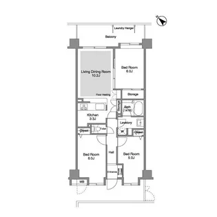 コンフォリア板橋仲宿【10階】の間取り
