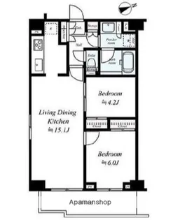 フュージョナル王子RICOTT【6階】の間取り