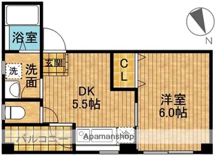 ビーンズK【1階】の間取り