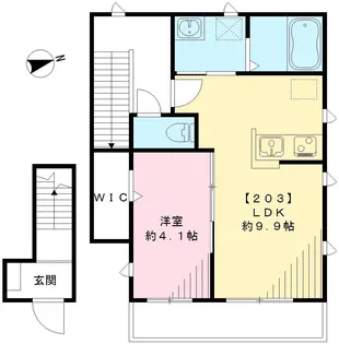 パーシモン【203号室号室】の間取り