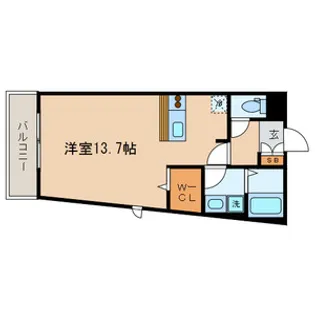 レジデンスサルバトーレ【3階】の間取り