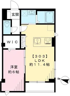 NORTH SIDE 11 ノースサイドイレブン【303号室号室】の間取り