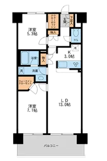 レジディア南千住【10階】の間取り