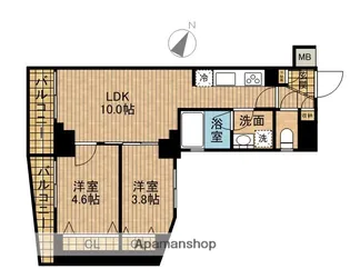 東京都北区東十条4丁目【マンション】の間取り