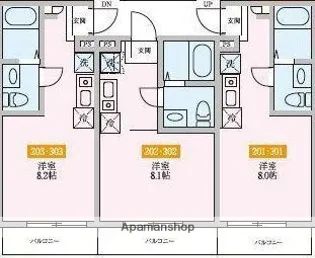 GLANZ氷川町【3階】の間取り