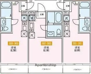 GLANZ氷川町【3階】の間取り
