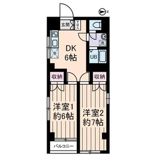 スカイプラザ【3階】の間取り