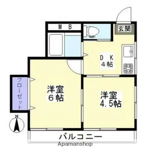 エーワンレジデンス【3階】の間取り