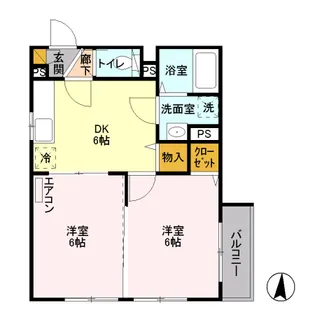 カーサニコルⅤ【2階】の間取り