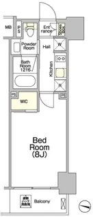 ジオエント赤羽【8階】の間取り