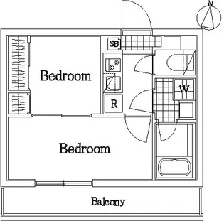 ハーモニーレジデンスコンフォートグランド【5階】の間取り