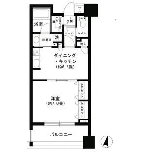 クリオ文京小石川【2階】の間取り