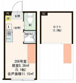 ハーモニーテラス志茂ⅩⅤ【2階】の間取り