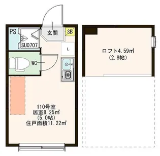 ハーモニーテラス東十条II【1階】の間取り