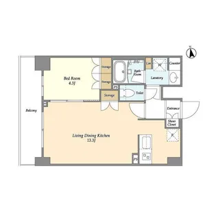 1LDKの間取り画像