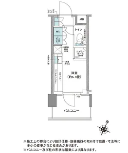 コムレジ赤羽 学生棟【4階】の間取り