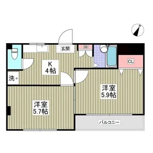 加島コーポ【2階】の間取り