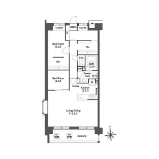 コンフォリア高島平【4階】の間取り