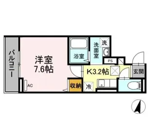 アンジュール神谷【1階】の間取り