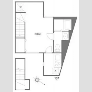 モダンアパートメント文京音羽【2階】の間取り