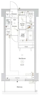 DIPS赤羽駅前【8階】の間取り